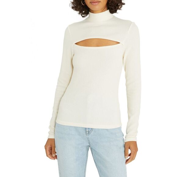 Sanctuary Cut It Out Ribbed Sweater In Moonlight - XS - Picture 1 of 3